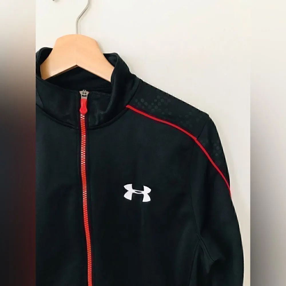 Under armour | boys black zip up track jacket - Picture 2 of 6